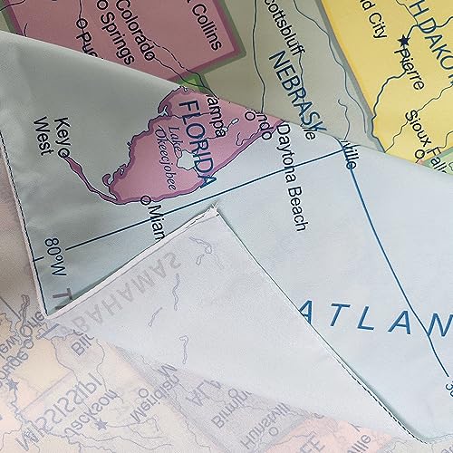 Educational US Map Wall Tapestry - United States Map Decor (60 x 51 in)