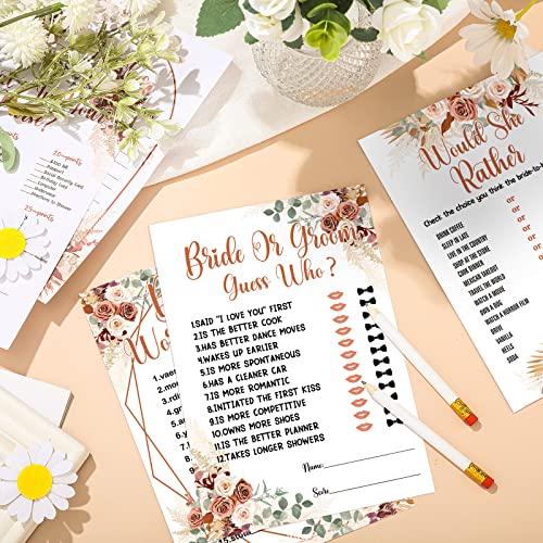 Teling Bohemian Bridal Shower Games Set 145 Pcs - Wedding & Bachelorette Party
