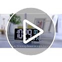 6.7" Digital LED Desk Alarm Clock with Temperature, Date & Dimmer