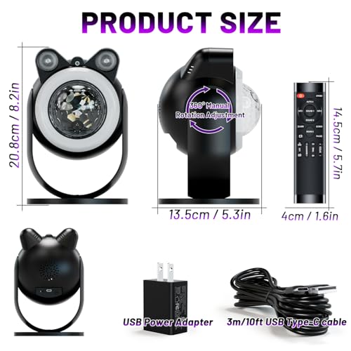 Disco Ball Party Lights - Sound-Activated LED Galaxy Projector for Events
