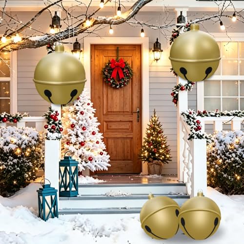 2PCS Giant Christmas Inflatable Ornaments Balls, 24IN PVC Large