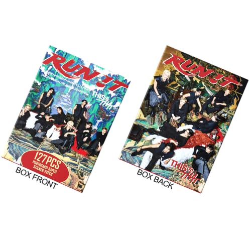127-Piece K-Pop Photo Card and Sticker Set - 55 Collectible Cards