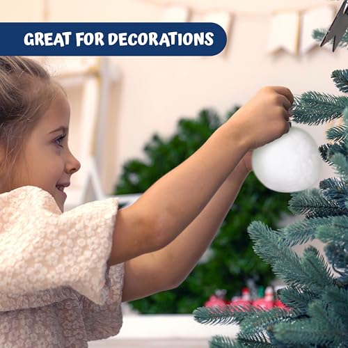 50-Piece Soft Plush Artificial Snowballs for Indoor Snowball Fight Games