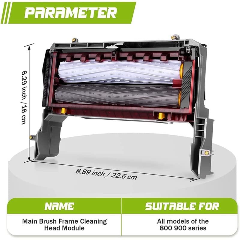 Enhanced Brush Assembly Cleaning Head Module Parts Replacement for Irobot Roomba 800/900 Series 860 861 870 880 890 960 961 980 (Cleaning Head Module for 800 900)
