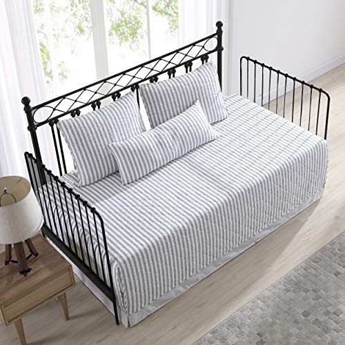 Reversible Cotton Daybed Cover Set with Shams & Decorative Pillow Cover