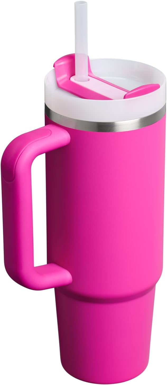 STANLEY Quencher H2.0 Tumbler - 30 oz Insulated Stainless Steel Cup with Handle & Straw | Violet Blossom