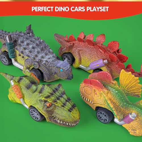 Dinosaur Monster Truck Advent Calendar - 24 Day Countdown with Play Map