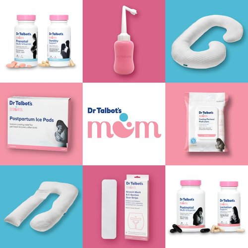 Dr. Talbot's Mom's Pregnancy Pillow - Stay Cool C-Shaped Pillow for Pregnant Women