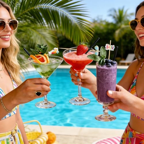 Beach Themed Cocktail Picks - 100pcs Bamboo Food Sticks for Appetizers & Charcuterie
