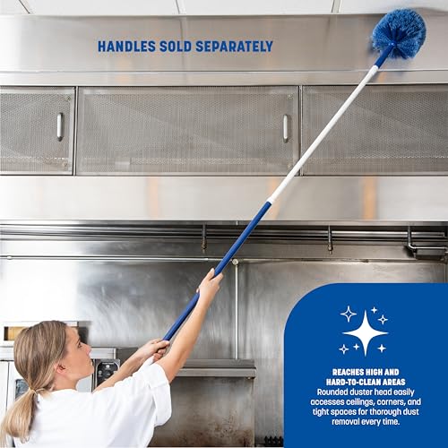 Round Cobweb Duster Head with Electrostatic PVC Bristles for Ceilings