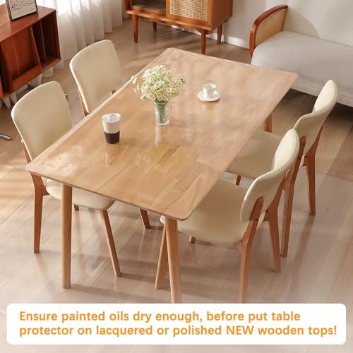 24x48 Inch Clear PVC Table Protector Waterproof Heavy Duty Desk Pad