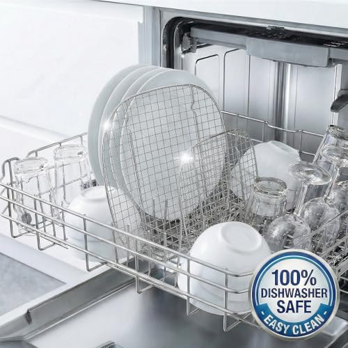 2-Piece Stainless Steel Crisper Rack Set for Air Fryer Bowls