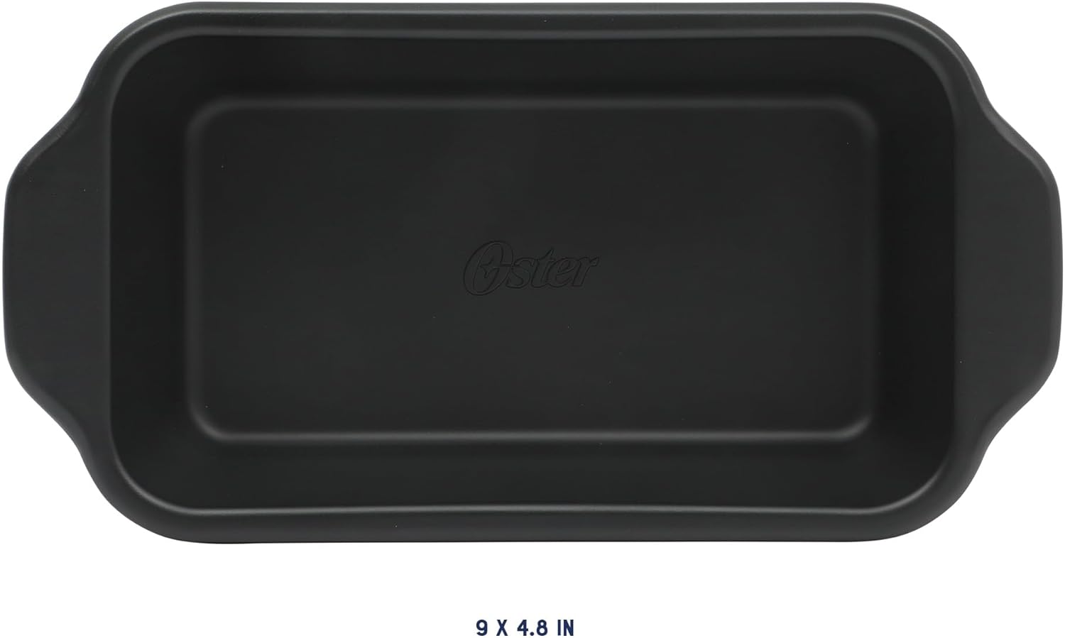 Oster Teston Nonstick Carbon Steel Loaf Pan - 9 x 5 Inch, PFAS-Free, Easy Release Bakeware, Matte Black