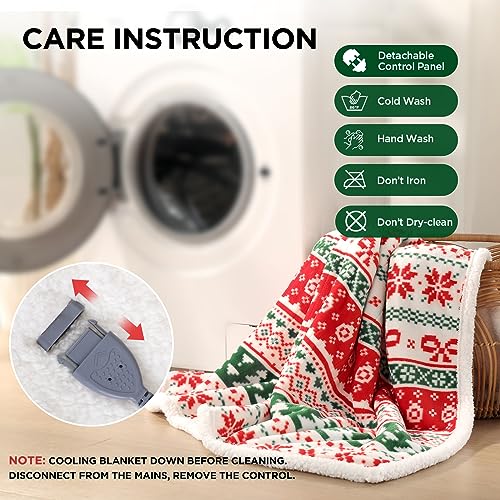 Westinghouse Christmas Tree Throw Blanket 50x60 Soft Heated Holiday Decor