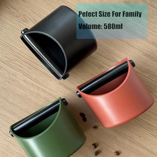 4.6-Inch Coffee Knock Box - Durable Espresso Grounds Bin with Non-Slip Base