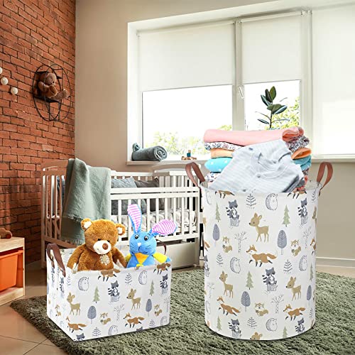 Waterproof Collapsible Laundry Hamper - Linen Storage Basket with Handles
