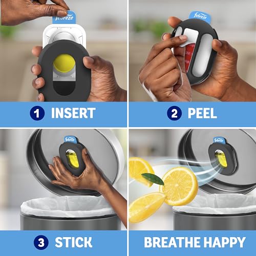 Febreze Trash Can Odor Fighter Stick-On Air Freshener 2 Holders & 2 Refills