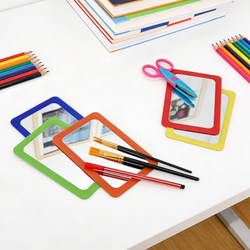 15-Piece Shatterproof Acrylic Mirror Set - Colorful Small Handheld Mirrors