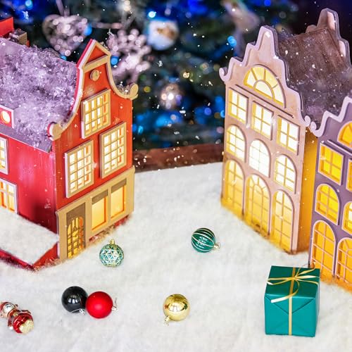 3x8ft Thick Fluffy Artificial Snow Blanket for Christmas Village Decor