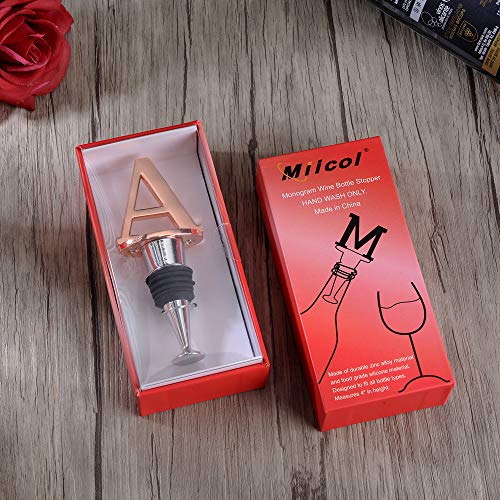 Miicol Rose Gold Wine Bottle Stopper - Elegant Champagne & Wine Sealer