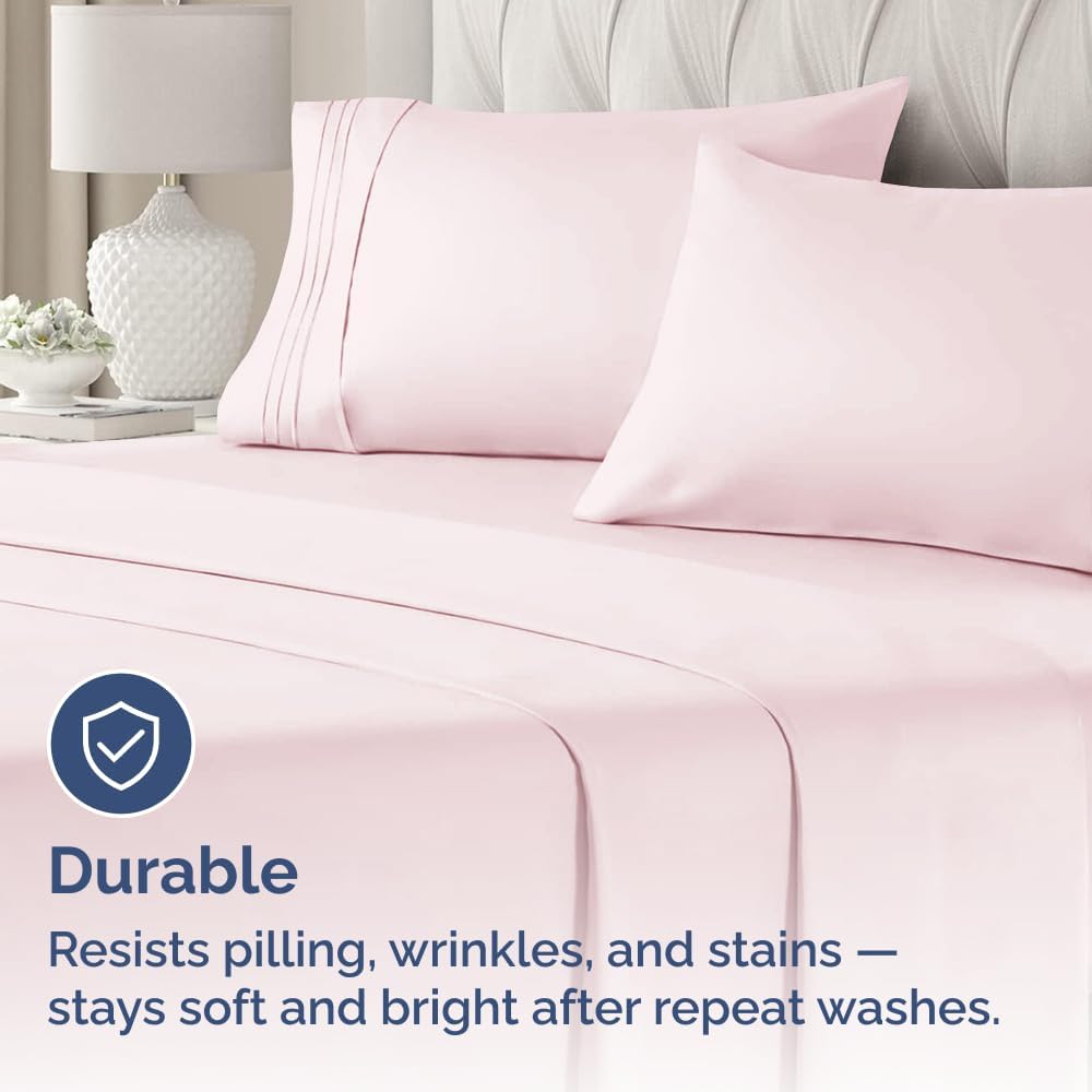 Standard Pillow Cases Set of 2 | Ultra-Soft Hotel Quality | Comfy, Wrinkle-Free, Stain & Fade Resistant - Lavender Pink