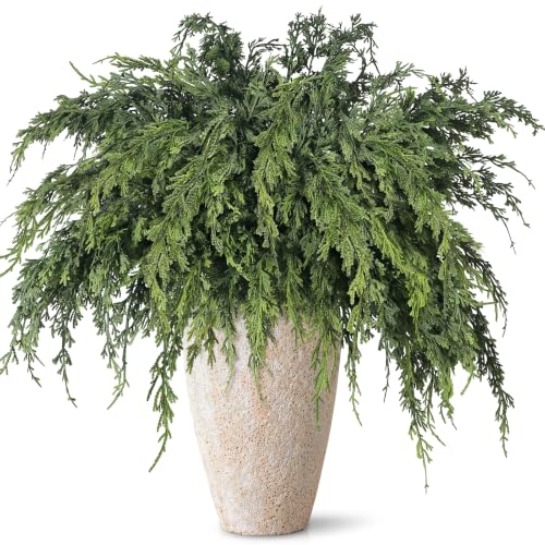 VIERENA 12 Pcs 36-Inch Artificial Cedar Pine Branches for Vase & Christmas Decor