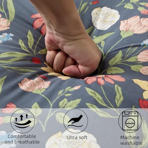 100% Cotton Futon Cover with Zipper - Soft & Machine Washable