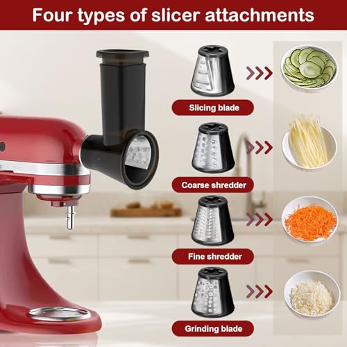 Meat Grinder and Slicer Shredder Attachment Set for Stand Mixers