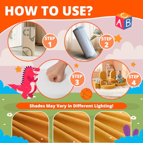 16-Piece Modular Kids Play Couch, Convertible Foam Building Fort Sofa