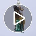 Handcrafted Glass Elk Christmas Ornament, Woodland Holiday Decoration