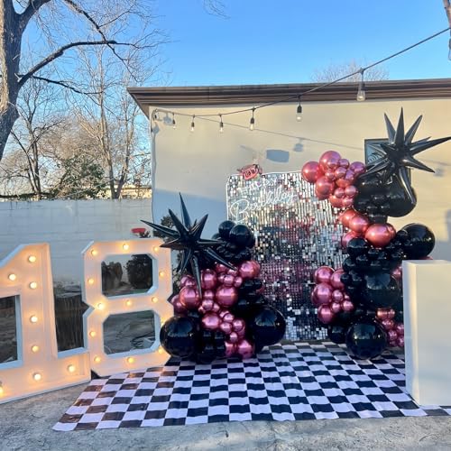 BBPOOL Red Star Balloons 22 Inch Foil Starburst Balloons for Party Decorations