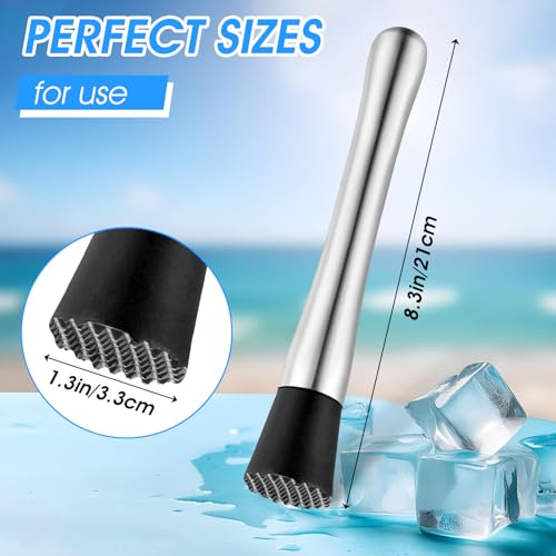 Stainless Steel Cocktail Muddler Set - 20 Pcs Bar Tool Kit for Drinks & Mojitos