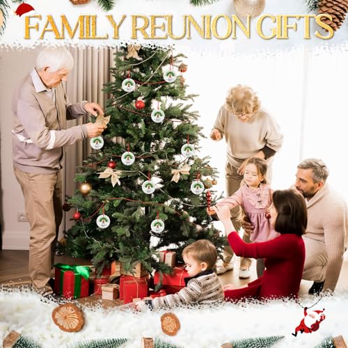 20 Pcs Ceramic Family Reunion Ornaments with Gift Bags, Tree Keepsakes