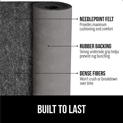 Non-Slip Rug Pad for Hardwood Floors, 2x8 FT Rubber Backed Felt Carpet Grip