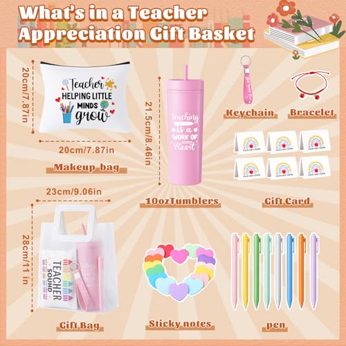 Teacher Appreciation Gift Set with 16 oz Insulated Tumbler and Accessories