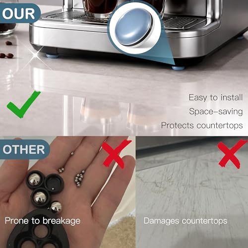 24 PCS Self-Adhesive Kitchen Appliance Sliders for Easy Countertop Movement