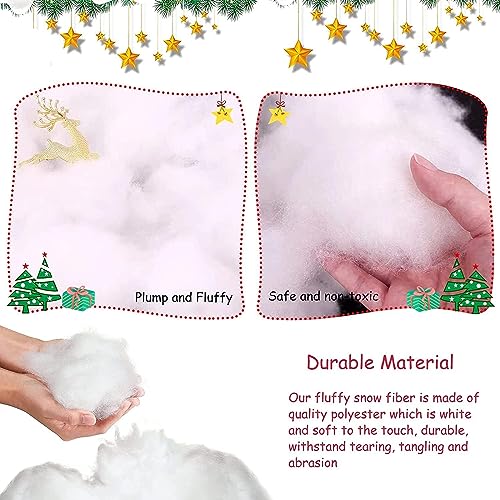 Fluffy Artificial Fake Snow Cotton for Christmas & Holiday Decor (5.6 oz)