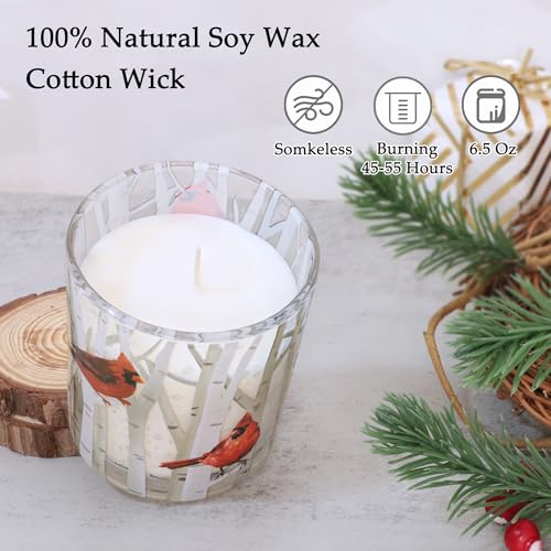 Crystal Club 6.5oz Christmas Berry Soy Wax Candle with Glass Jar