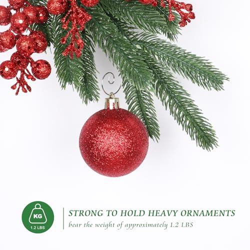 120 Pack Small Metal Christmas Ornament Hooks - S-Shape Tree Hangers