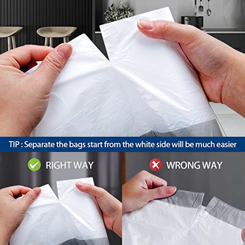 1 Gallon Small Drawstring Trash Bags (100 Count) - White Waste Liners