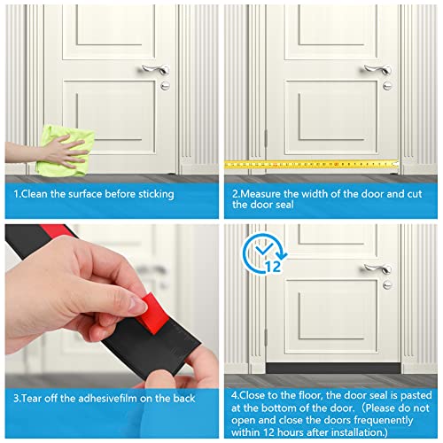 Adhesive Under Door Draft Stopper & Soundproof Weather Stripping (2" x 39")