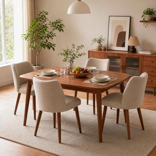 Modern Upholstered Dining Chairs Set of 4 - Ergonomic Support