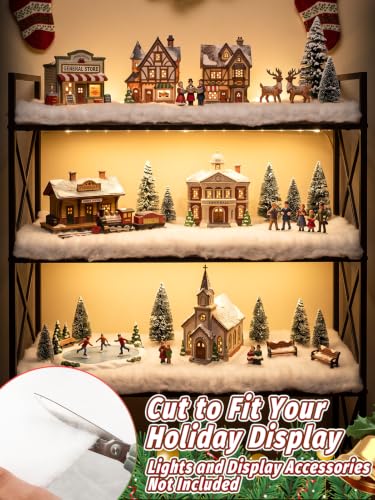 Cosweet 3 Pack 3'x8' Artificial Snow Blankets for Christmas Village - Variation 3