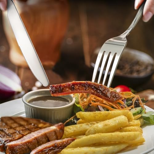 18/8 Stainless Steel Dinner Forks - 8-Inch Mirror Polished Set of 12