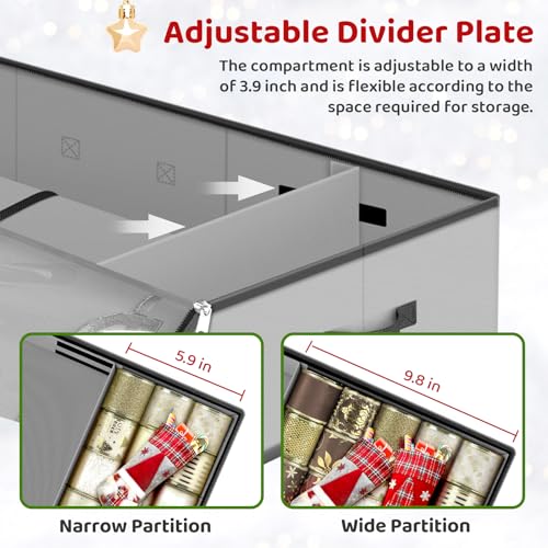 Wrapping Paper Storage Organizer for 40 Inch Rolls Under Bed Container