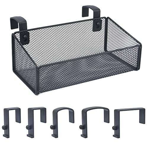 Metal Bedside Hanging Storage Basket - Organizer for Bunk, Dorm & Baby Beds