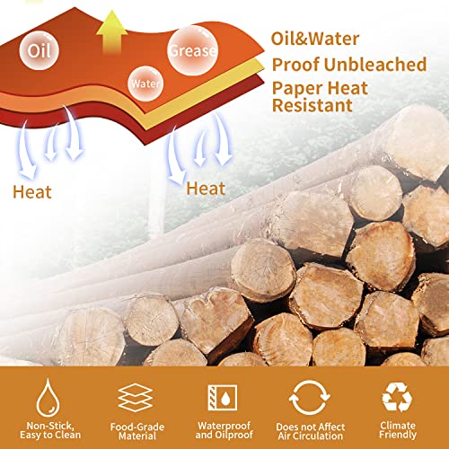 Rectangular Air Fryer Disposable Paper Liners - 100 Pack Non-Stick 9x6 Inch