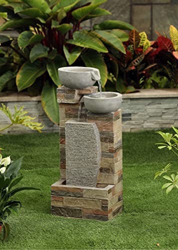 Decorative Brick Wall Fountain for Garden and Patio Decor