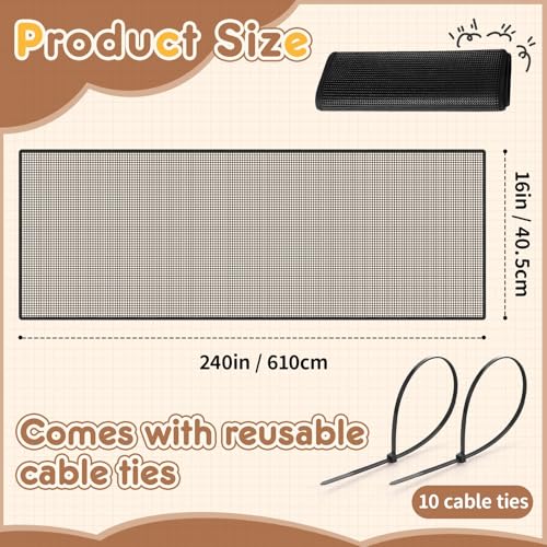 Under Bed & Couch Blocker for Pets & Toys - 16" Extra Tall PVC Barrier