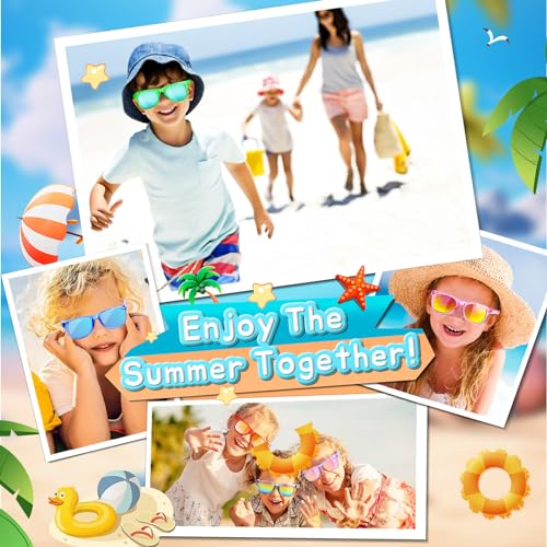 GKTZ Kids Neon Sunglasses 16-Pack UV400 Party Favors
